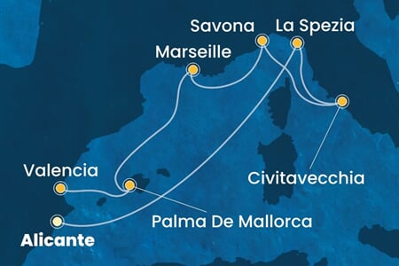 Costa Pacifica - Španělsko, Itálie, Francie (Alicante)
