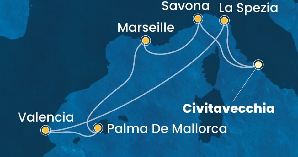Trasa plavby CPA-CIV07A5Z