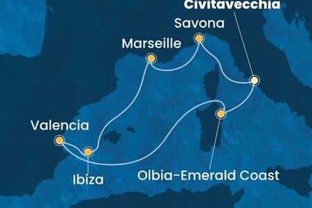 Costa Pacifica - Itálie, Francie, Španělsko (z Civitavecchie)