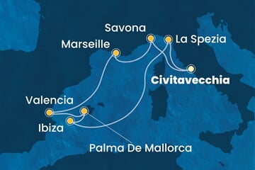 Costa Pacifica - Itálie, Francie, Španělsko (z Civitavecchie)