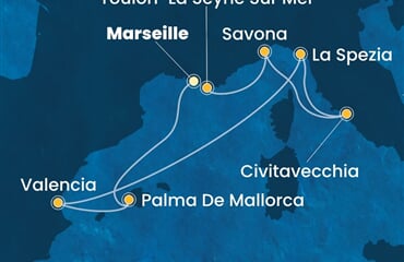 Costa Pacifica - Francie, Španělsko, Itálie (z Marseille)