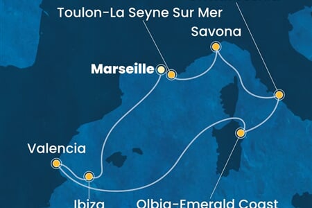 Costa Pacifica - Francie, Španělsko, Itálie (z Marseille)