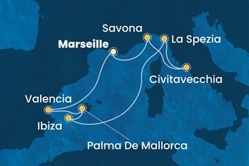Costa Pacifica - Francie, Španělsko, Itálie (z Marseille)