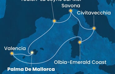 Costa Pacifica - Španělsko, Itálie, Francie (Palma de Mallorca)