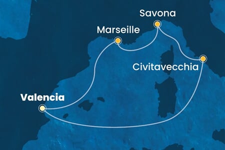 Costa Pacifica - Španělsko, Itálie, Francie (Valencie)