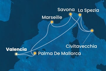 Costa Pacifica - Španělsko, Itálie, Francie (Valencie)
