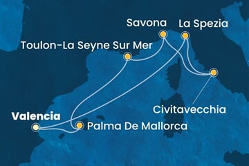 Costa Pacifica - Španělsko, Itálie, Francie (Valencie)