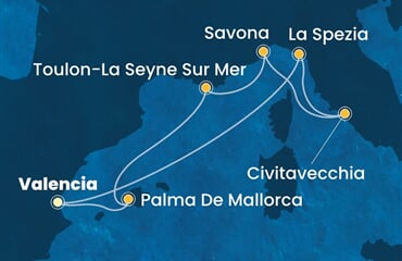 Costa Pacifica - Španělsko, Itálie, Francie (Valencie)
