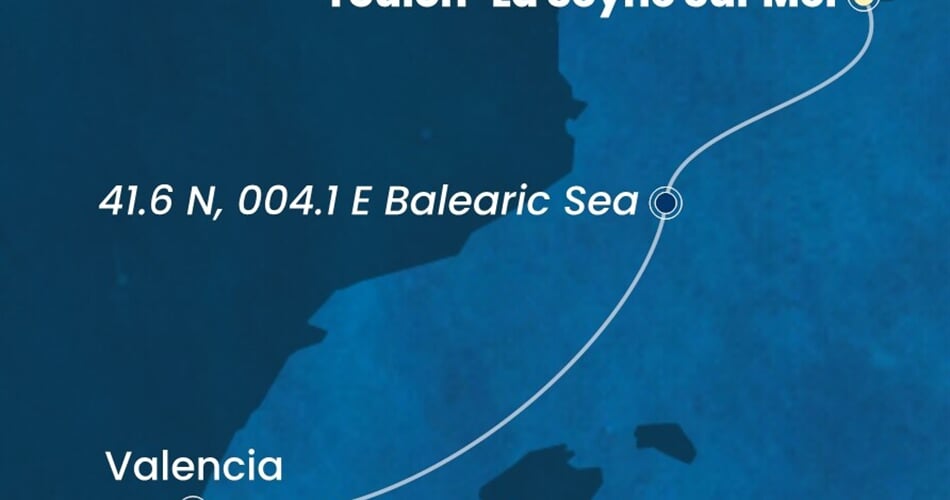Trasa plavby CPA-YNE01A0A