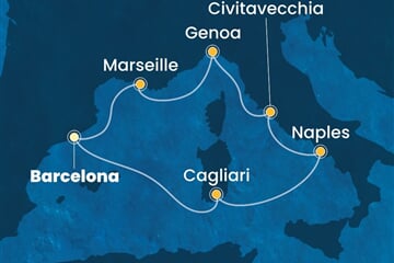 Costa Toscana - Španělsko, Itálie, Francie (z Barcelony)