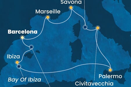 Costa Toscana - Španělsko, Itálie, Francie (z Barcelony)