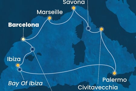 Costa Toscana - Španělsko, Itálie, Francie (z Barcelony)