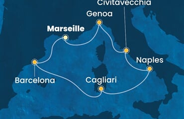 Costa Toscana - Francie, Španělsko, Itálie (z Marseille)