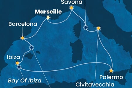 Costa Toscana - Francie, Španělsko, Itálie (z Marseille)