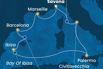Costa Toscana - Itálie, Francie, Španělsko (ze Savony)
