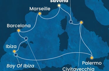 Costa Toscana - Itálie, Francie, Španělsko (ze Savony)