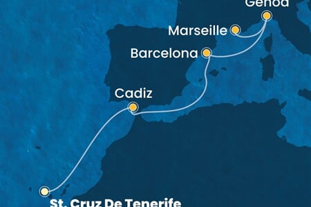 Costa Toscana - Španělsko, Itálie, Francie (Santa Cruz de Tenerife)