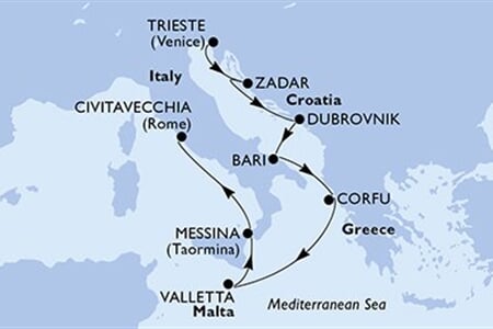 MSC Fantasia - Itálie, Chorvatsko, Řecko, Malta (z Terstu)
