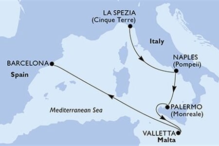 MSC Magnifica - Itálie, Malta, Španělsko (La Spezia)