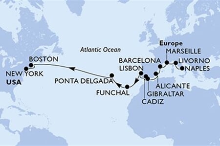 MSC Meraviglia - Itálie, Francie, Španělsko, Gibraltar, Portugalsko, ... (Neapol)