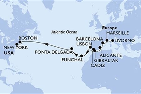 MSC Meraviglia - Itálie, Francie, Španělsko, Gibraltar, Portugalsko, ... (Livorno)