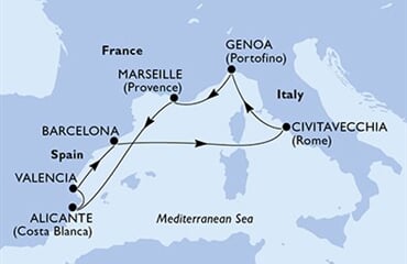 MSC Magnifica - Itálie, Francie, Španělsko (z Civitavecchie)