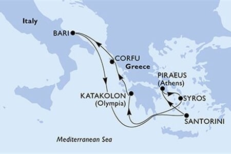 MSC Sinfonia - Itálie, Řecko (Bari)
