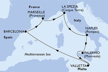 MSC Splendida - Francie, Itálie, Malta, Španělsko (z Marseille)