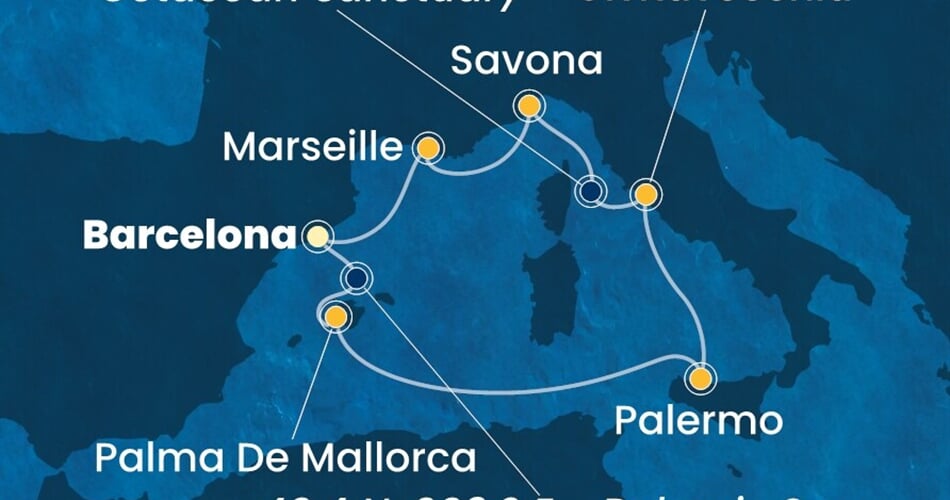 Trasa plavby CSM-BCN08A0I