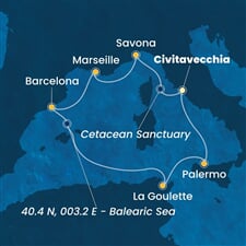 Costa Smeralda - Itálie, Francie, Španělsko, Tunisko (z Civitavecchie)