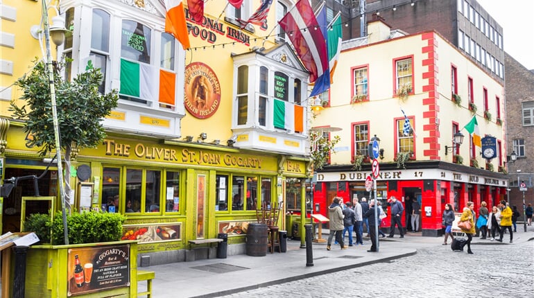 čtvrť Temple Bar v Dublinu