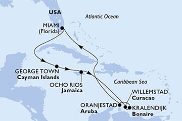 MSC POESIA - Amerikai Egyesült Államok, Kajmán-szigetek, Jamaica, Aruba (a Miami-ből)