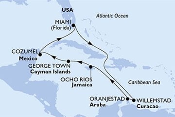 MSC POESIA - Amerikai Egyesült Államok, Aruba, Jamaica, Kajmán-szigetek, Mexikó (a Miami-ből)