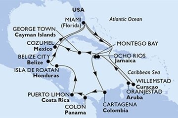 MSC POESIA - Amerikai Egyesült Államok, Jamaica, Kolumbia, Panama, Costa Rica, ... (a Miami-ből)