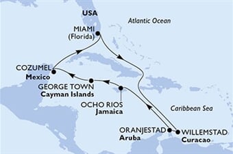 MSC Poesia - USA, Aruba, Jamajka, Kajmanské o., Mexiko (z Miami)