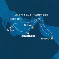 Costa Toscana - Arabské emiráty, Omán, Katar (z Abú Dhabí)