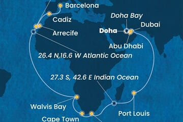Costa Toscana - Katar, Arabské emiráty, Mauritius, Jihoafrická r., Namíbie, ... (Dauhá)