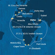 Costa Toscana - Katar, Arabské emiráty, Mauritius, Jihoafrická r., Namíbie, ... (Dauhá)