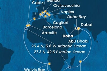 Costa Toscana - Katar, Arabské emiráty, Mauritius, Jihoafrická r., Namíbie, ... (Dauhá)