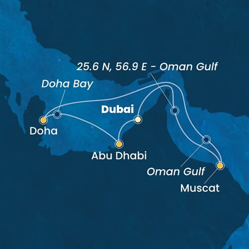 Trasa plavby CTO-DXB06A0L
