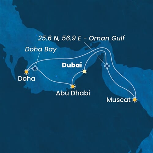 Trasa plavby CTO-DXB07A2U