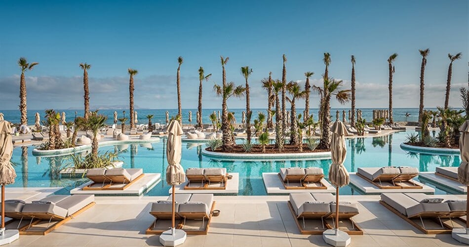 Hotel Stella Blue Seaside Resort: fotografie vybavení exteriérů a interiérů ubytování.