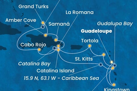 Costa Pacifica - Nizozemské Antily, Panenské o. (britské), Dominikán.rep., Turks a Caicos, Dominika, ... (Pointe-a-Pitre)