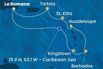 Costa Pacifica - Dominikán.rep., Sv.Vincenc a Grenadiny, Nizozemské Antily, Panenské o. (britské) (z La Romana)