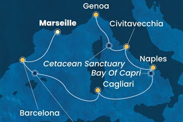 Costa Smeralda - Francie, Španělsko, Itálie (z Marseille)