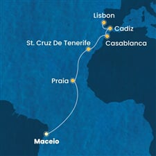 Costa Diadema - Brazílie, Španělsko, Maroko, Portugalsko (Maceio)