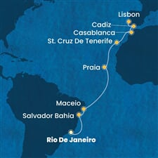 Costa Diadema - Brazílie, Španělsko, Maroko, Portugalsko (z Rio de Janeira)