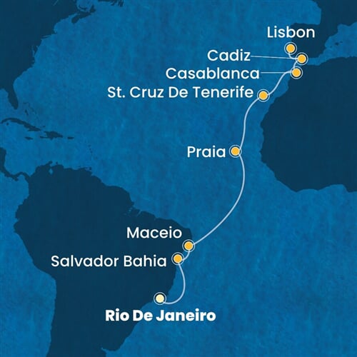 Trasa plavby CDI-RIO16A0F