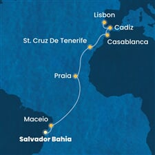 Costa Diadema - Brazílie, Španělsko, Maroko, Portugalsko (Salvador de Bahia)