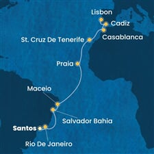 Costa Diadema - Brazílie, Španělsko, Maroko, Portugalsko (Santos)
